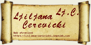 Ljiljana Čerevicki vizit kartica